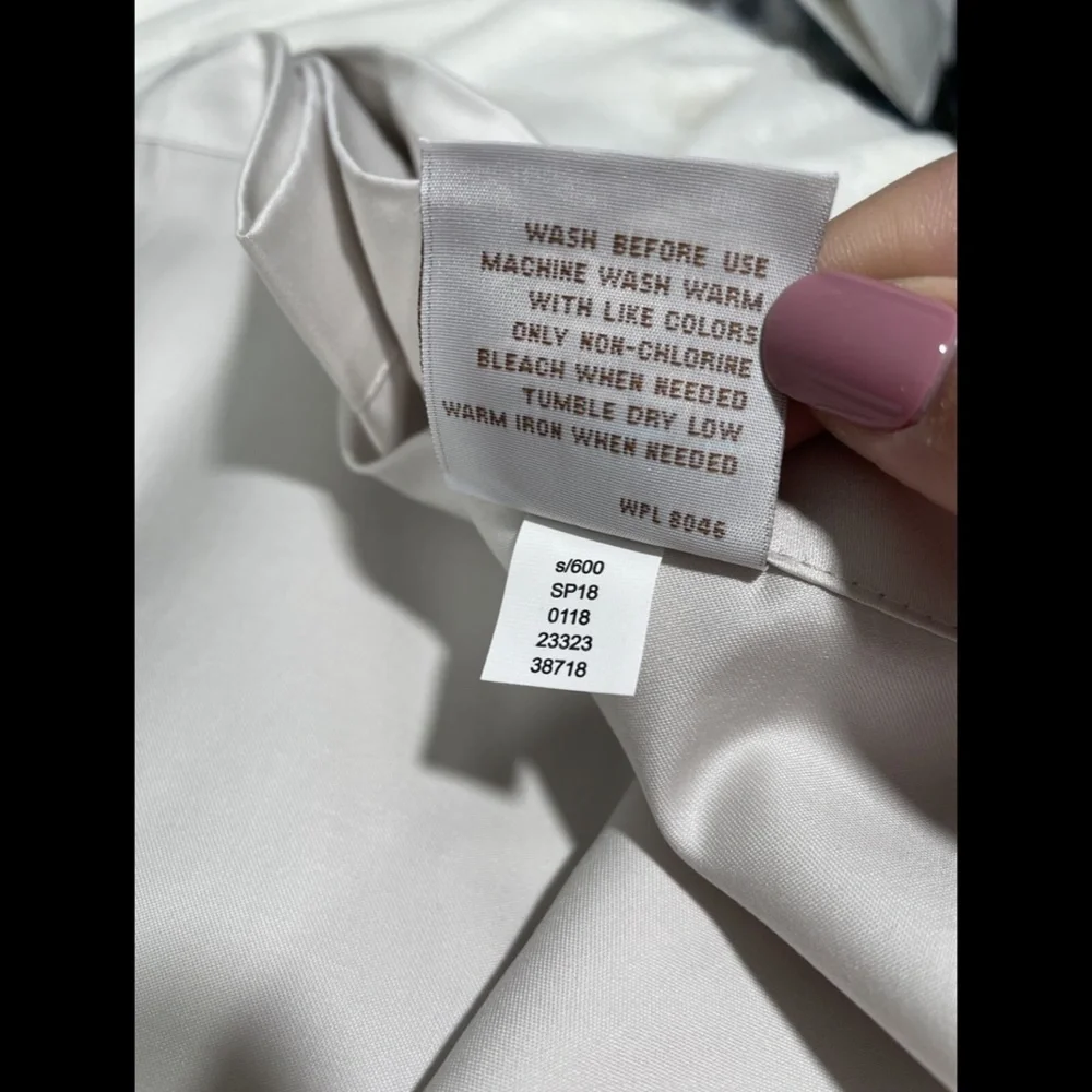 NIB [ Queen ] 600TC Cotton‎ Flat Sheet for Hudson Park in Silver
